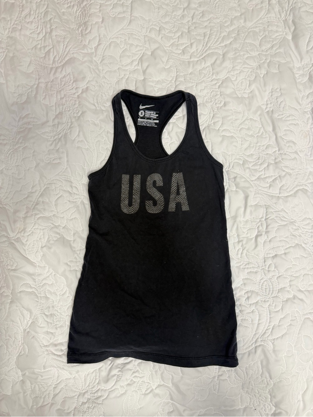 Nike Women’s Black Snake Print USA Racerback Tank Top